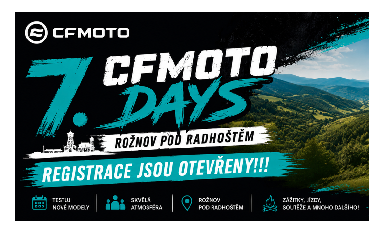 7. CFMOTO DAYS Rožnov pod Radhoštěm – registrace jsou otevřeny!!!